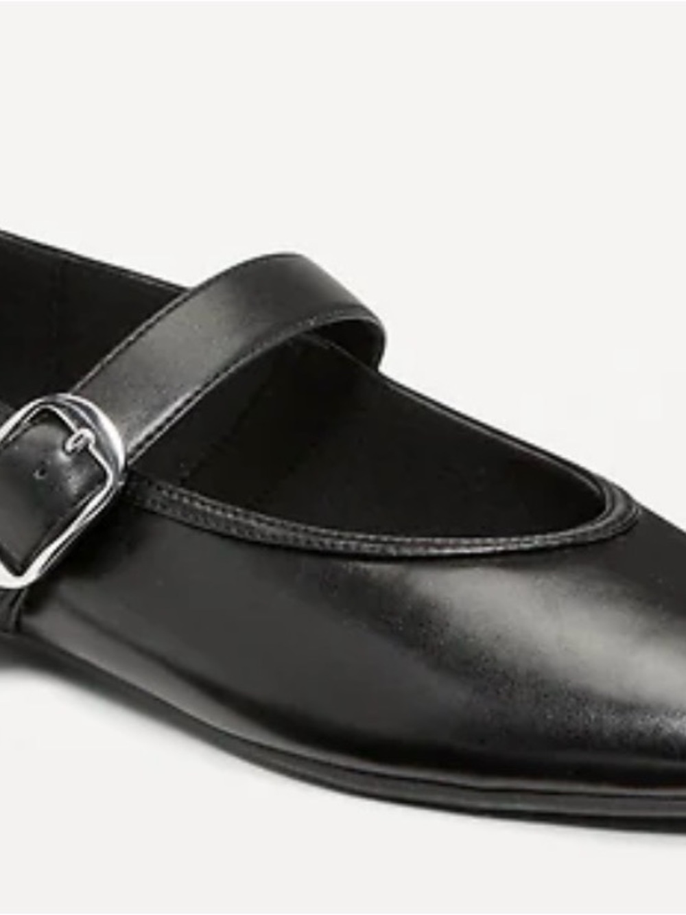 Old Navy Black Mary Jane Square-Toe Flats with Strap - Picture 1 of 3
